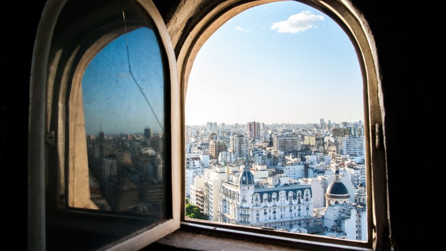 Buenos Aires viewed through a window