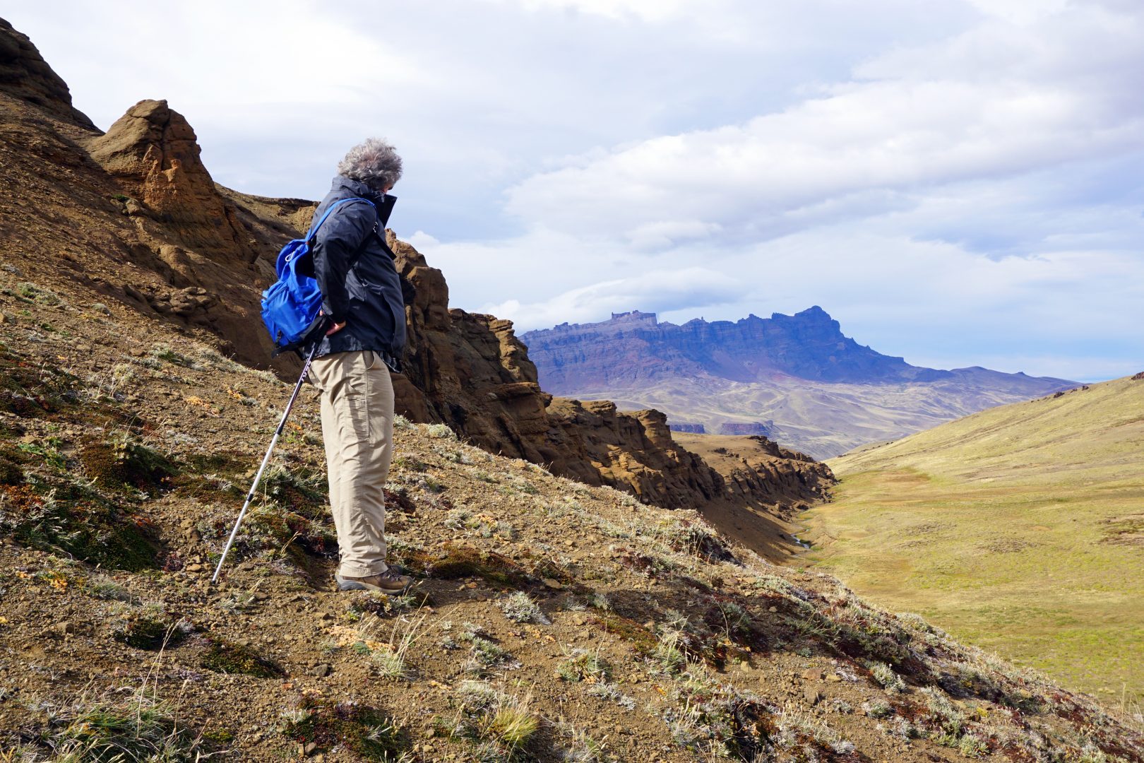 Dad looking over the Sierra Baguales Mountain Range