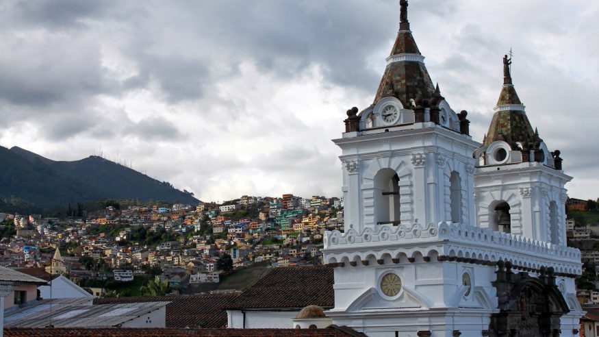 Ecuador_Quito_White church and city view