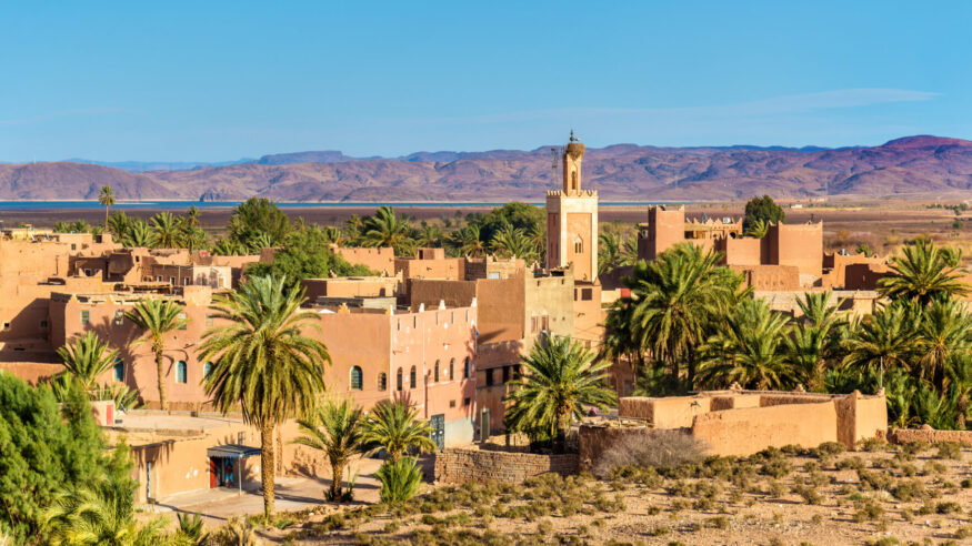 Buildings in the old town of Ouarzazate, a city in south-central Morocco. North Africa