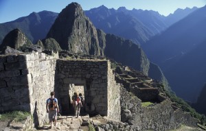 entering Machu Picchu at the end of the Inca Trail