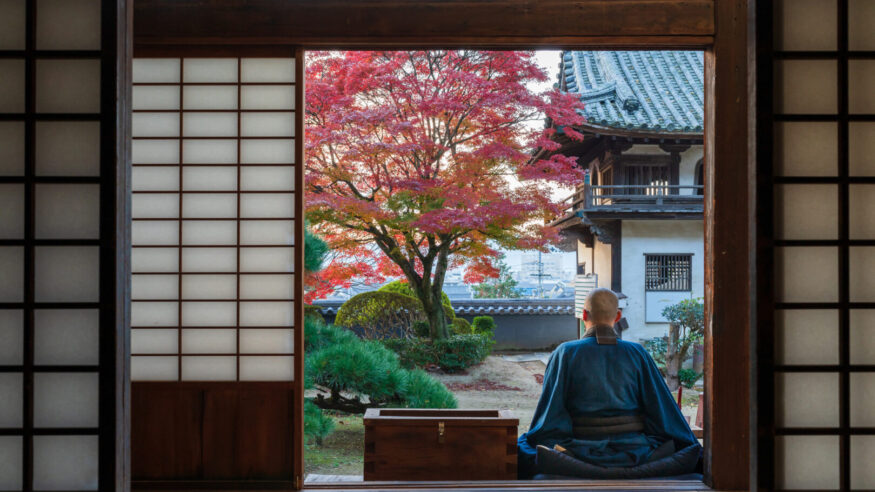 Zen monk in Kyoto