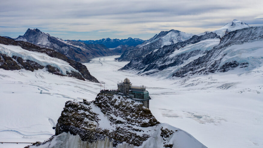 Aerial view jungfraujoch