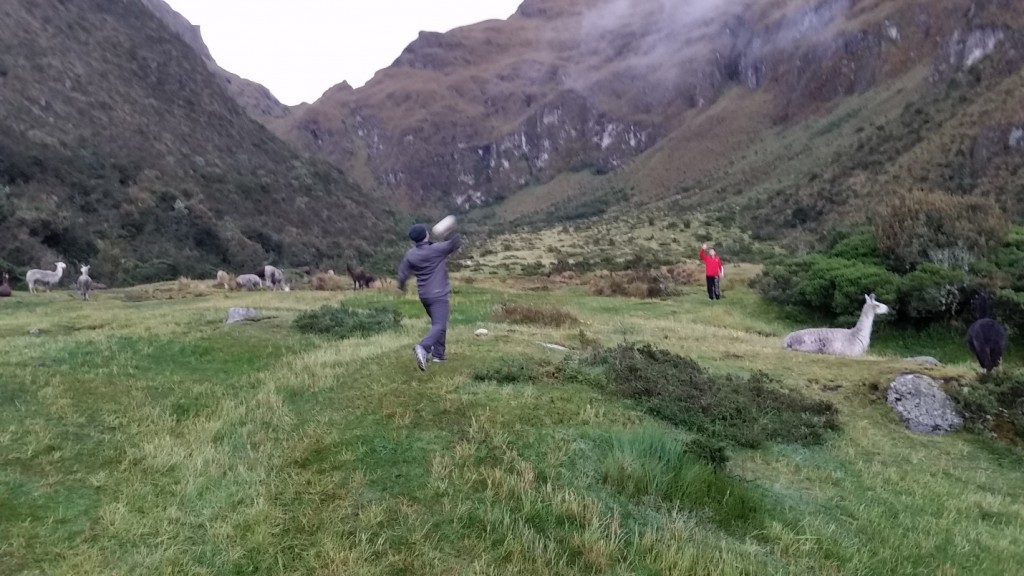 Impromptu high-altitude softball 